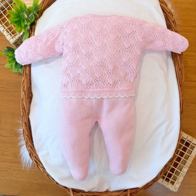 Saída de Maternidade 3 Peças Majestade - Rosa